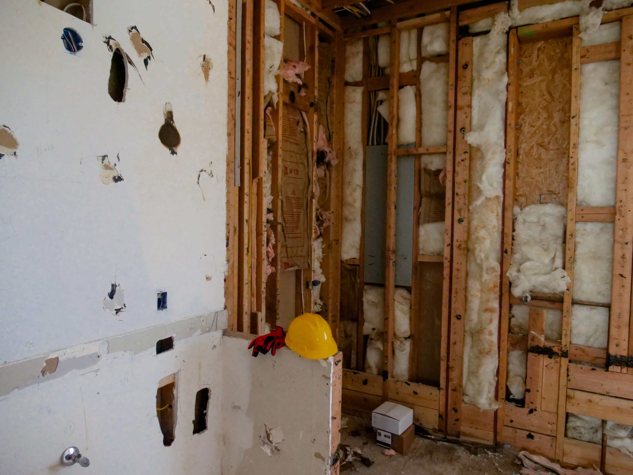 Espace intérieur en démolition et rénovation